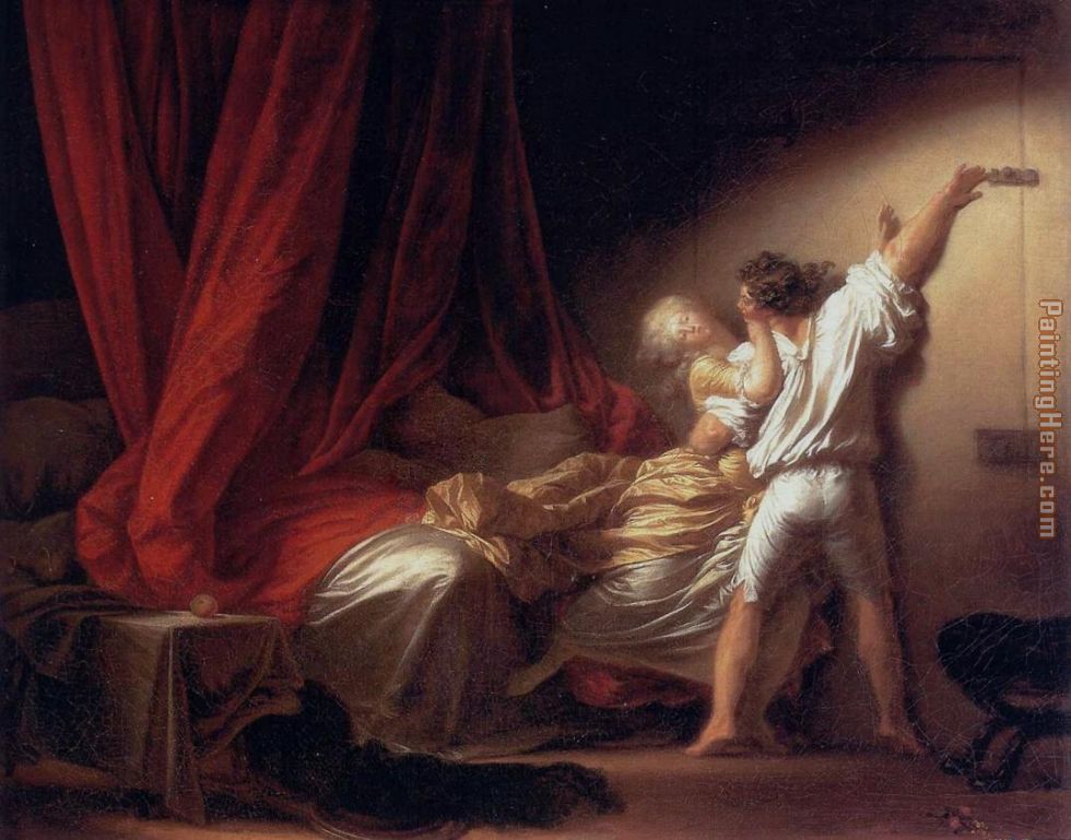 the lock painting - Jean-Honore Fragonard the lock art painting